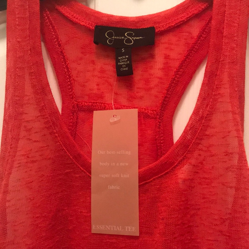 💥 Jessica Simpson red tank. New with tags!